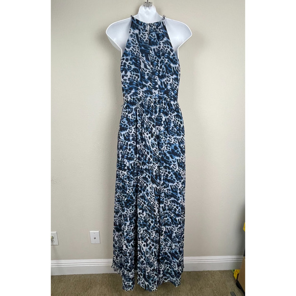 Cache Y2K Maxi Dress Size 2 Animal Print Chain Straps Boho Fairygoth‎ Flowy - Picture 2 of 6
